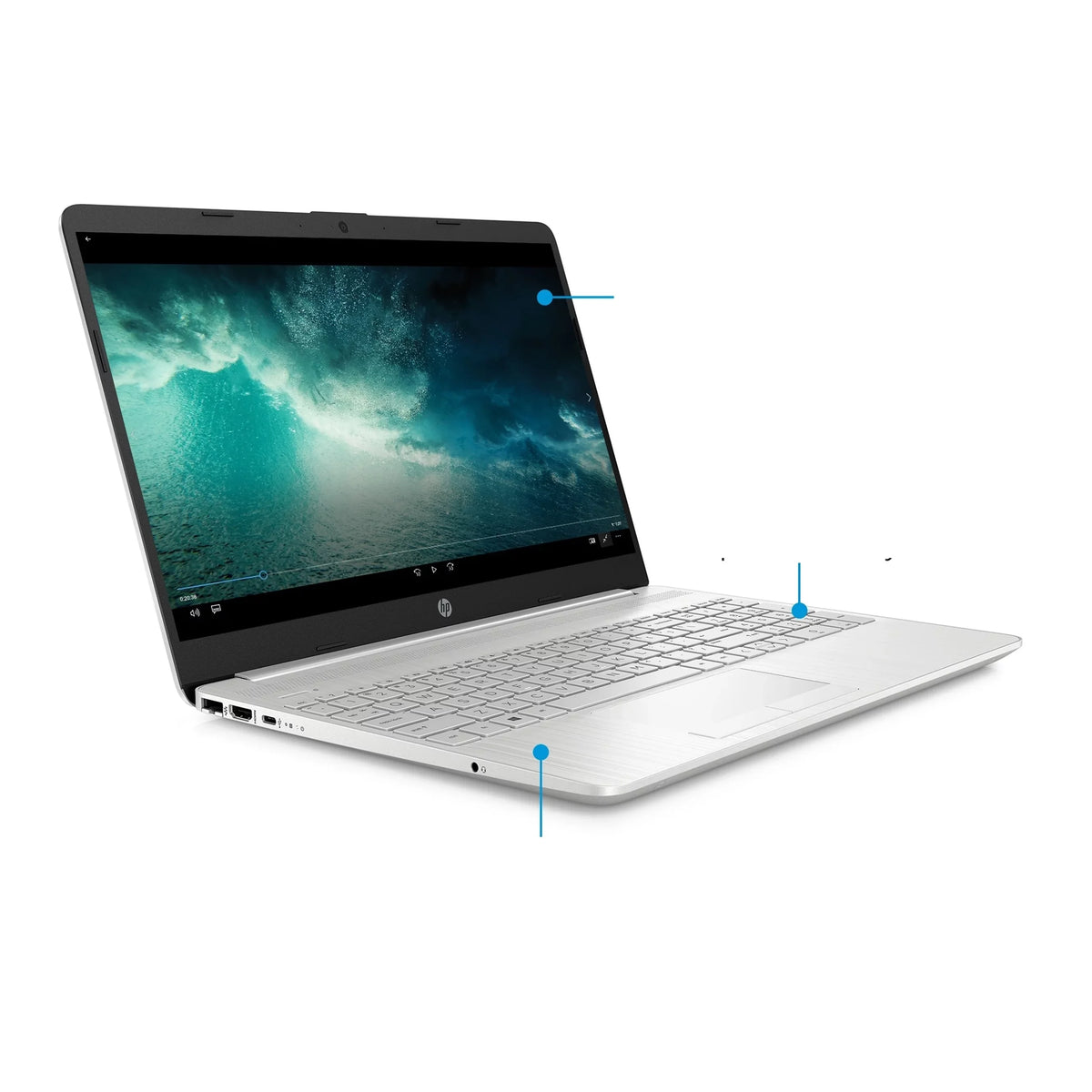 15-GW0010 15.6" 4GB 1TB+128GB SSD AMD Ryzen™ 3 3250U 2.6GHz Win10H,Natural Silver (Used)