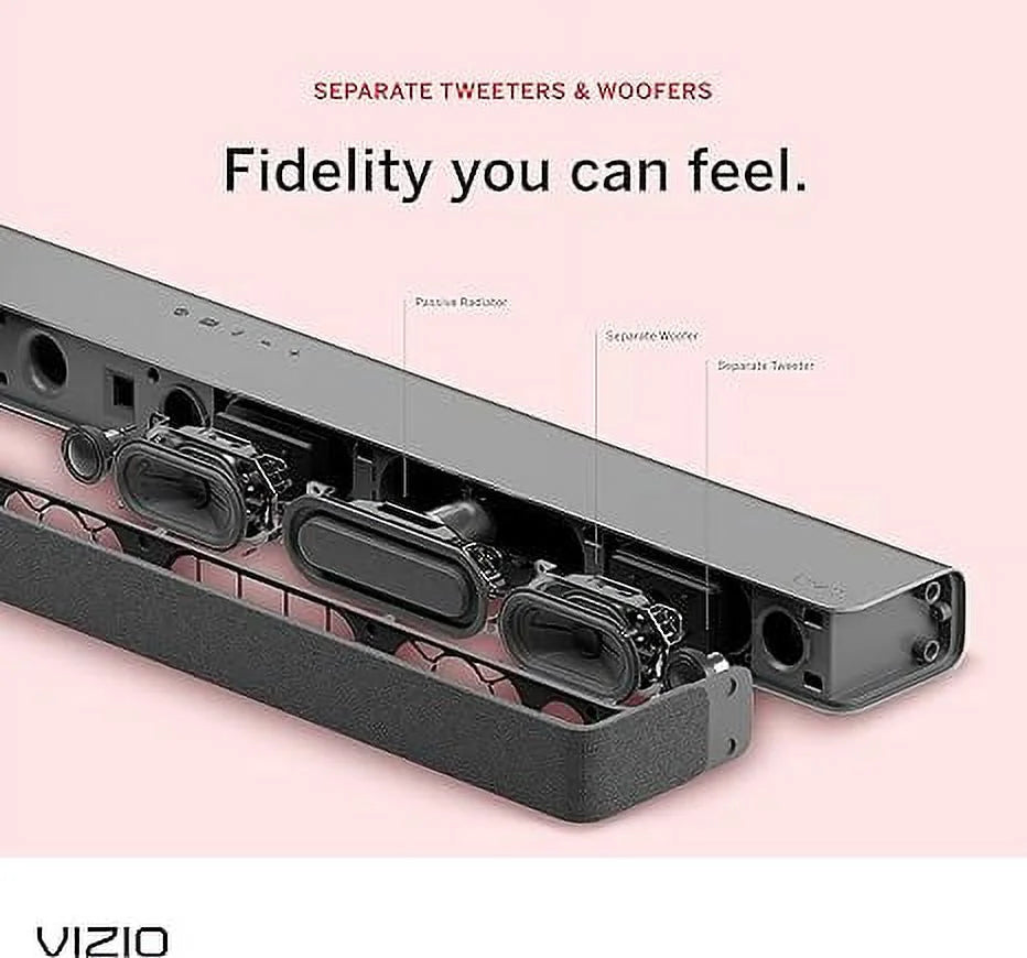 Open Box VIZIO M-Series 2.1 Sound Bar Dolby Atmos DTS:X Wireless Subwoofer M215A - ebony