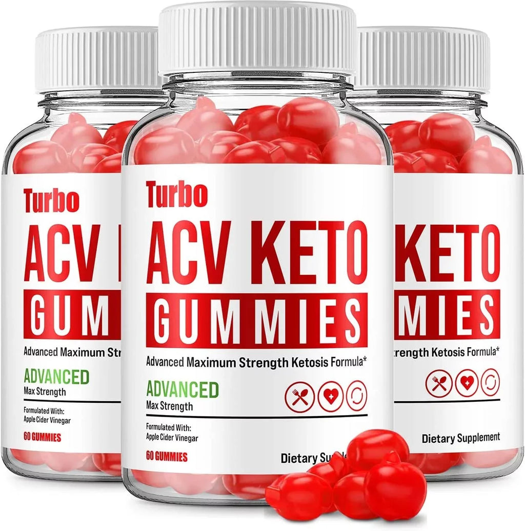 3 Pack Turbo ACV Keto Gummies Turbo ACV + Keto Advanced Keto Formula Plus  Cider Vinegar Keto Gummies Dietary Supplement B12 Beet Root Juice Men Women 180 Gummies