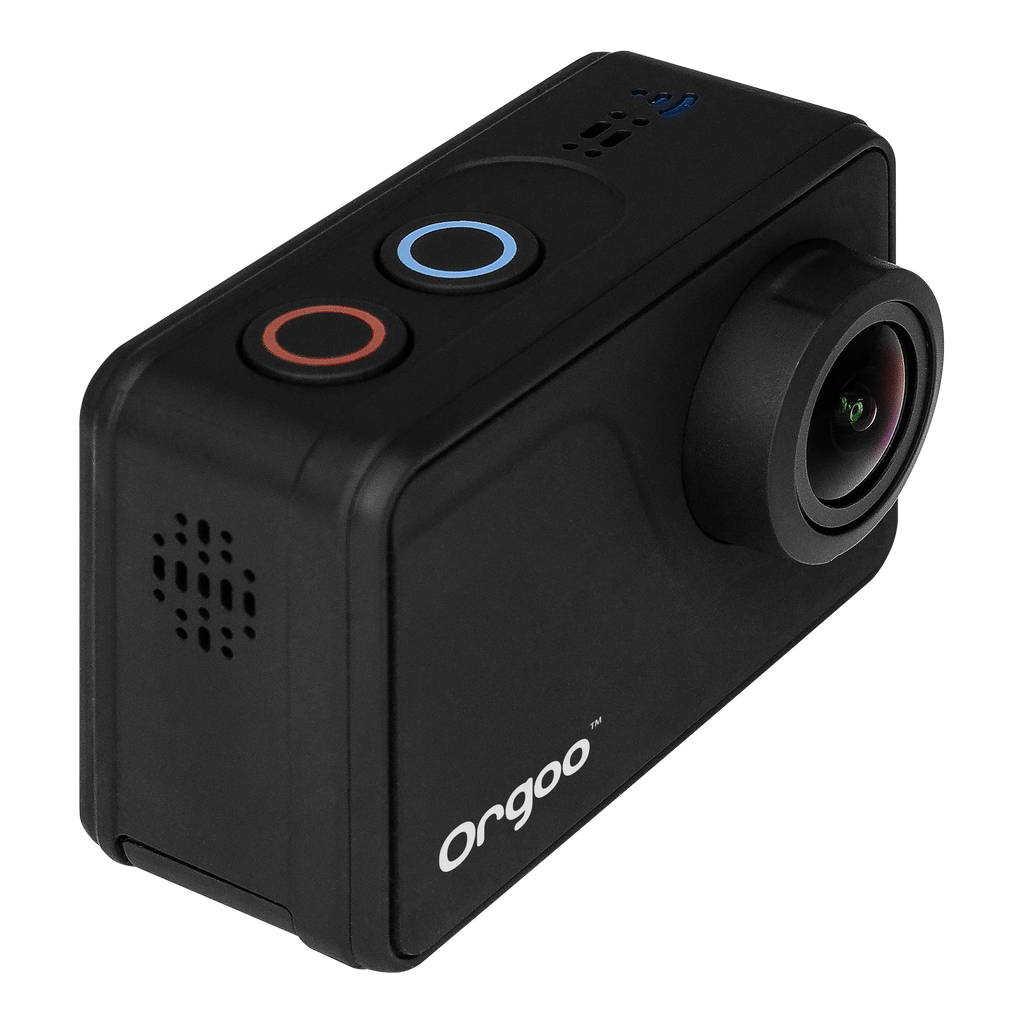 ORGOO OC1/BLK Swift 4K Action Camera Electronic Image Stabilization,  Image Sensor, 2” IPS Touchscreen, Accessories (Ip68 Certified Waterproof Case, Wearable Remote, Mini Tripod, and More)
