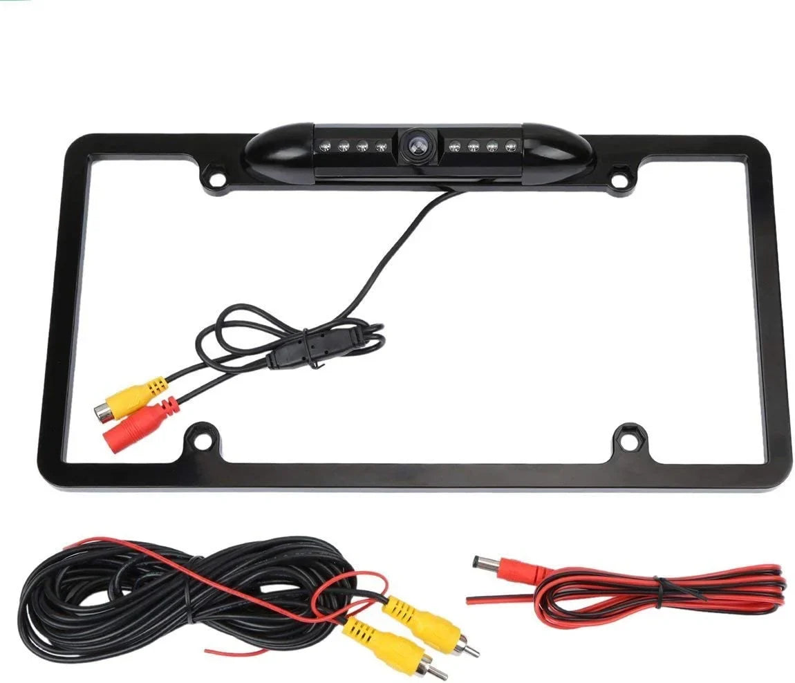 Backup Camera Rearview License Plate Frame for JVC KWM856BW KW-M856BW ebony