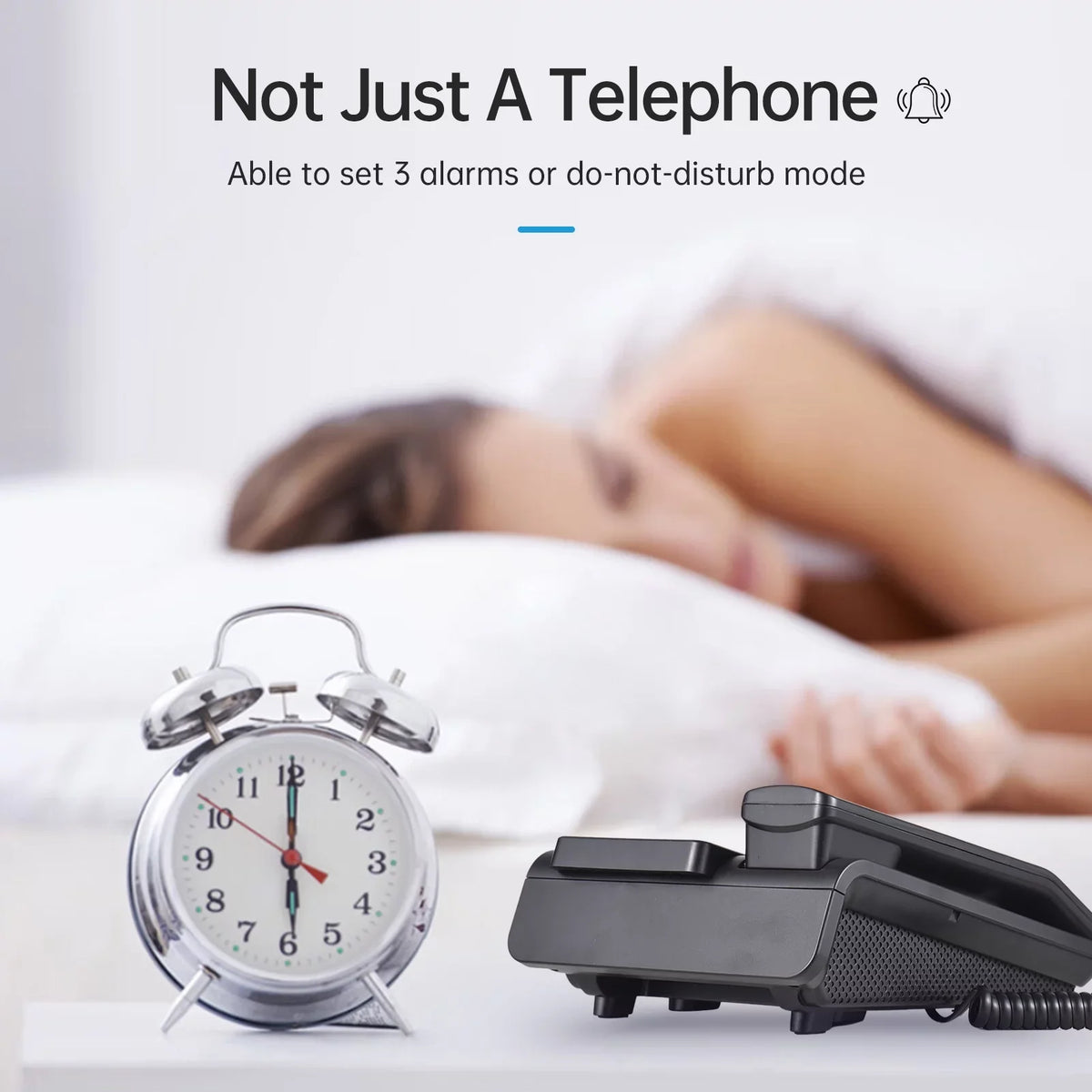 dark Bisofice Landline Phone with Hands Free, Redial, and Speed Dial for Business Hotel