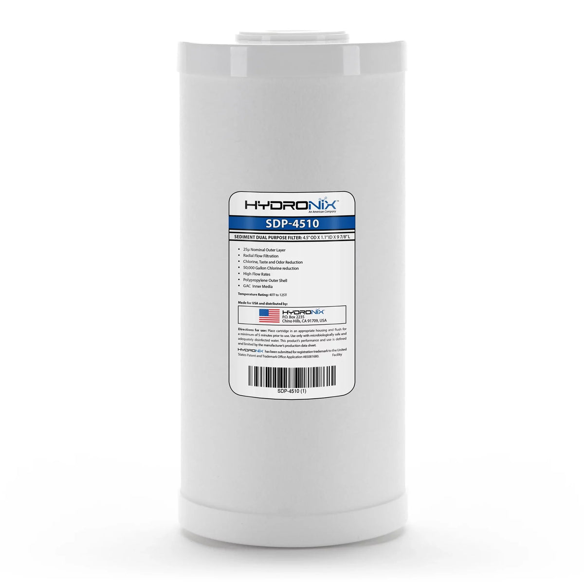 2 Pack - Hydronix SDP-4510 Dual Purpose Radial Flow Cartridge 4.5" x 10"