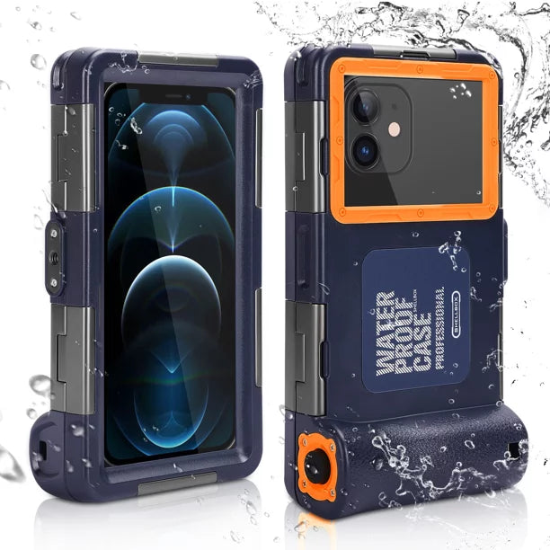 UrbanX Professional [15m/50ft] Swimming Diving Surfing Snorkeling Photo Video Waterproof Protective Case Underwater Housing for  Q31 And all Phones Up to 6.9 inch LCD with Lanyard