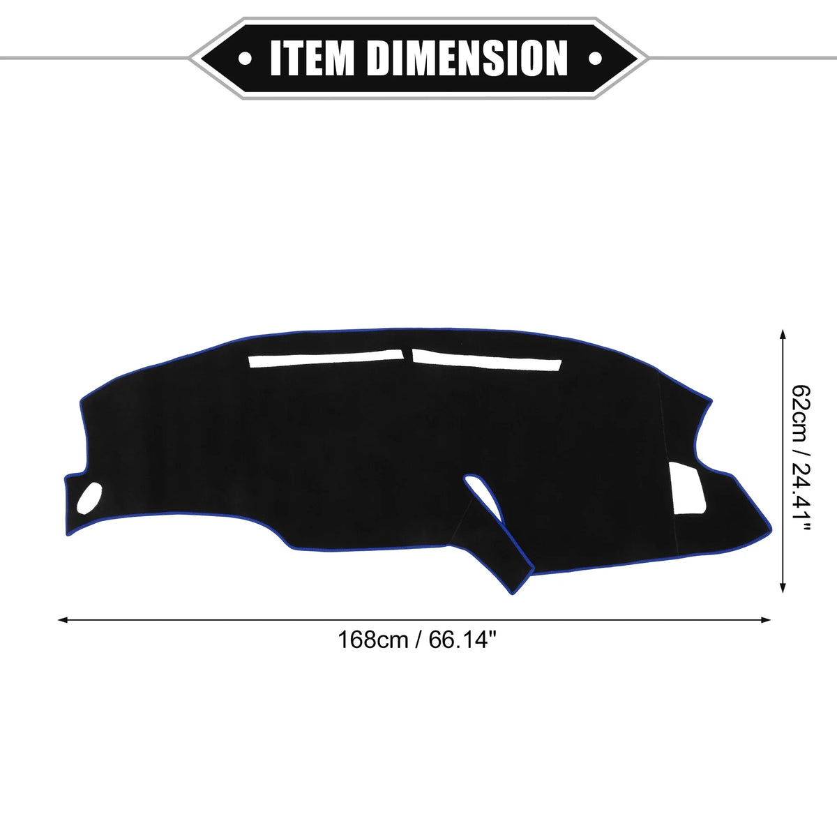 Unique Bargains Car Center Console Dashboard Cover Mat for  F150 1999-2003 Protective Polyester ebony Blue