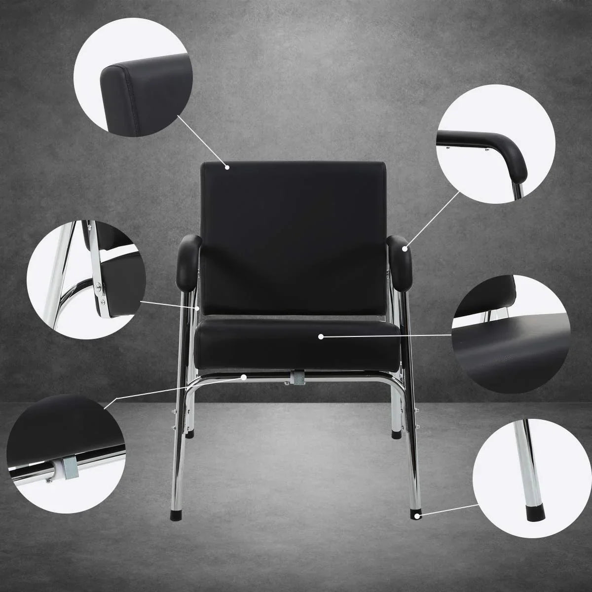 Salon Chair for Hair Stylist Barber Chair Hair Stylist Chair Heavy Duty Modern Fashion Auto Reclining Shampoo Chair Spa Beauty Equipment for Women Men, charcoal