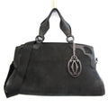 Pre-Owned Cartier Marcello Water Snake L1000928 Women's Suede,Leather Handbag,Shoulder Bag dark (Good)
