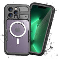 for iPhone 14 Pro Max 6.7" Case Waterproof, Built-in 6H Screen Protector [Real 360][IP68 Underwater][14FT Military Dropproof][Dustproof][Compatible with MagSafe] for iPhone 14 Pro Max - dark