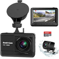 Dash Cam Front and Rear, Mini Dash Cam 1080P Full HD with 32GB SD Card, 2.45 1 inch IPS Screen, 2 Mounting Ways, Night Vision, WDR, Accident Lock, Loop Recording, Parking Monitor Car,Motorcyle,Balls