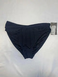 MSRP $74 Vince Camuto Ribbed High Leg Twist Bikini Bottom charcoal Size Small