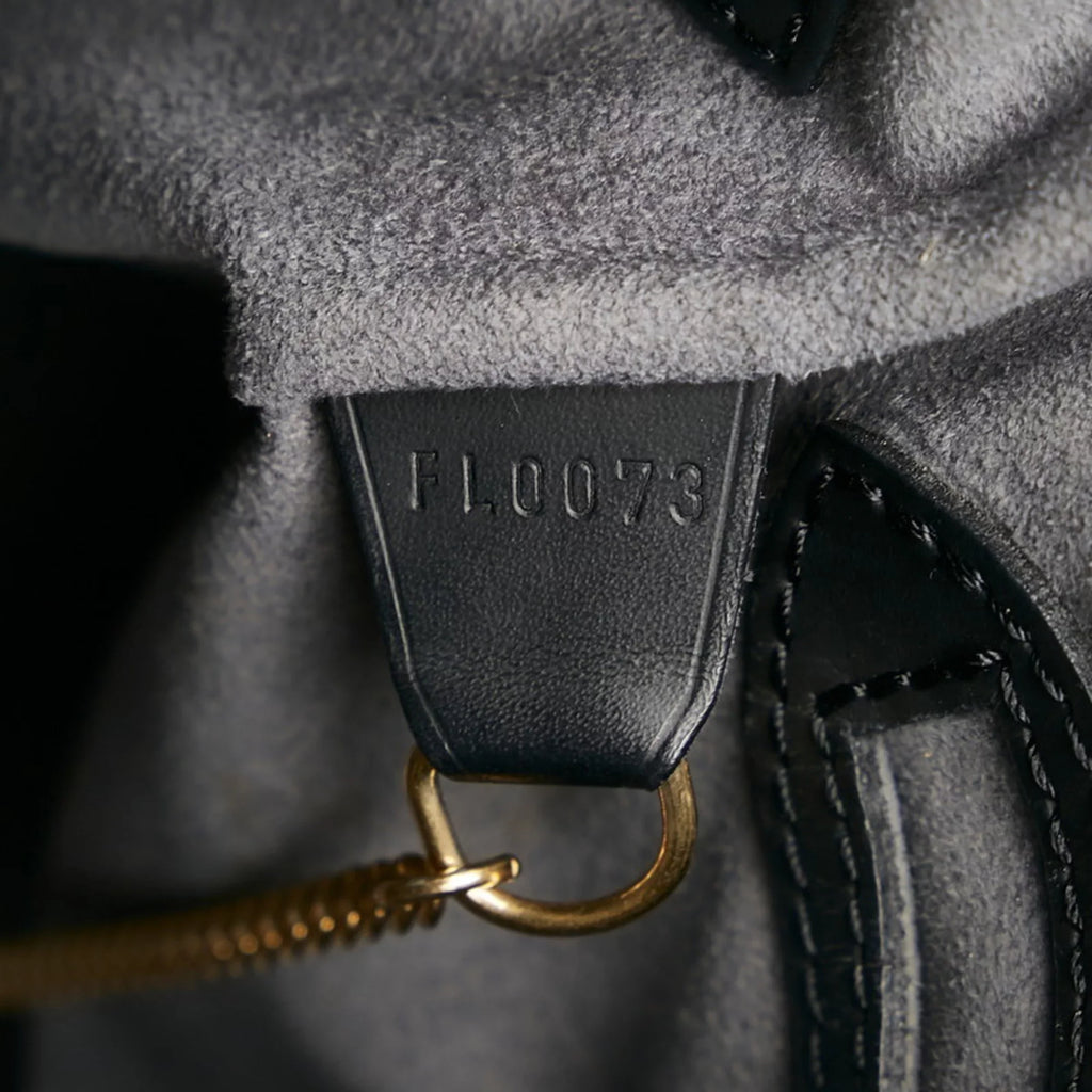 Pre-Owned Louis Vuitton Epi Bucket PM Tote Bag Shoulder M58992 Noir charcoal Leather Ladies LOUIS VUITTON (Fair)