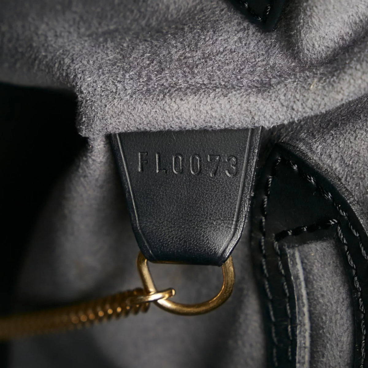 Pre-Owned Louis Vuitton Epi Bucket PM Tote Bag Shoulder M58992 Noir charcoal Leather Ladies LOUIS VUITTON (Fair)