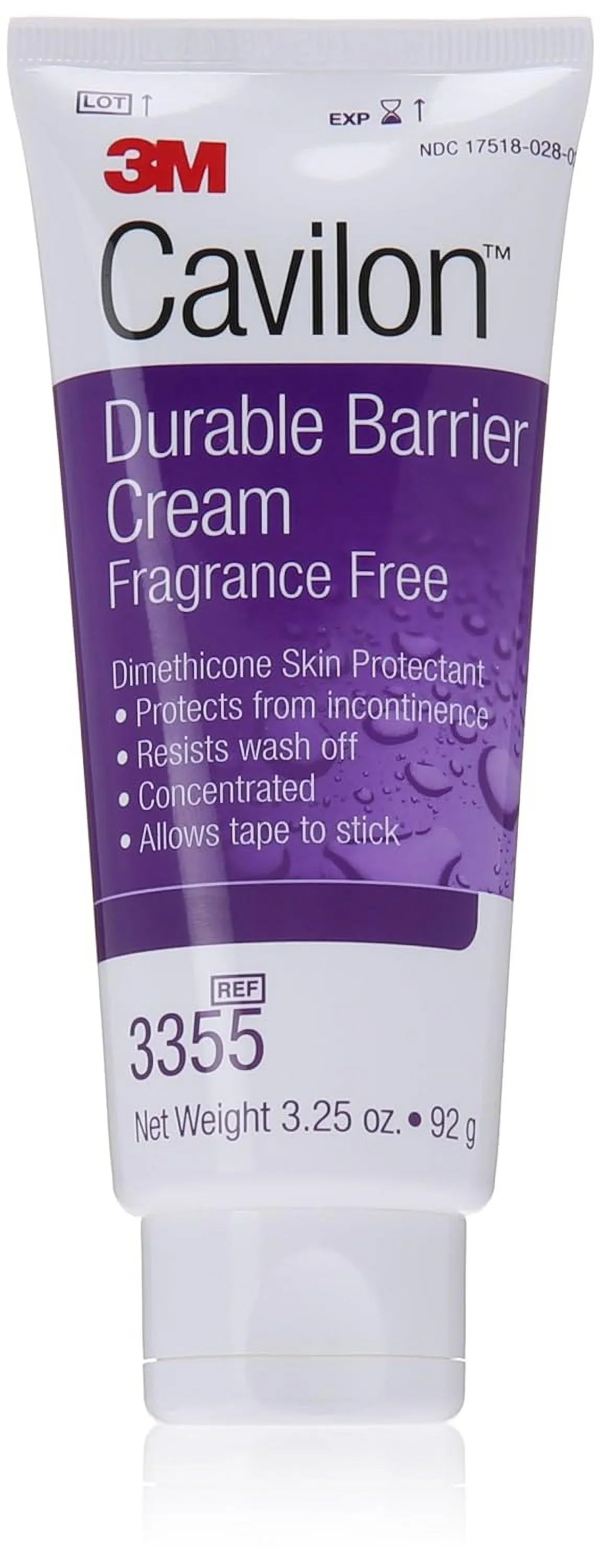 3M 3355 Cavilon Skin Protectant  3.25 oz hose Unscented Cream (Pack of 2)