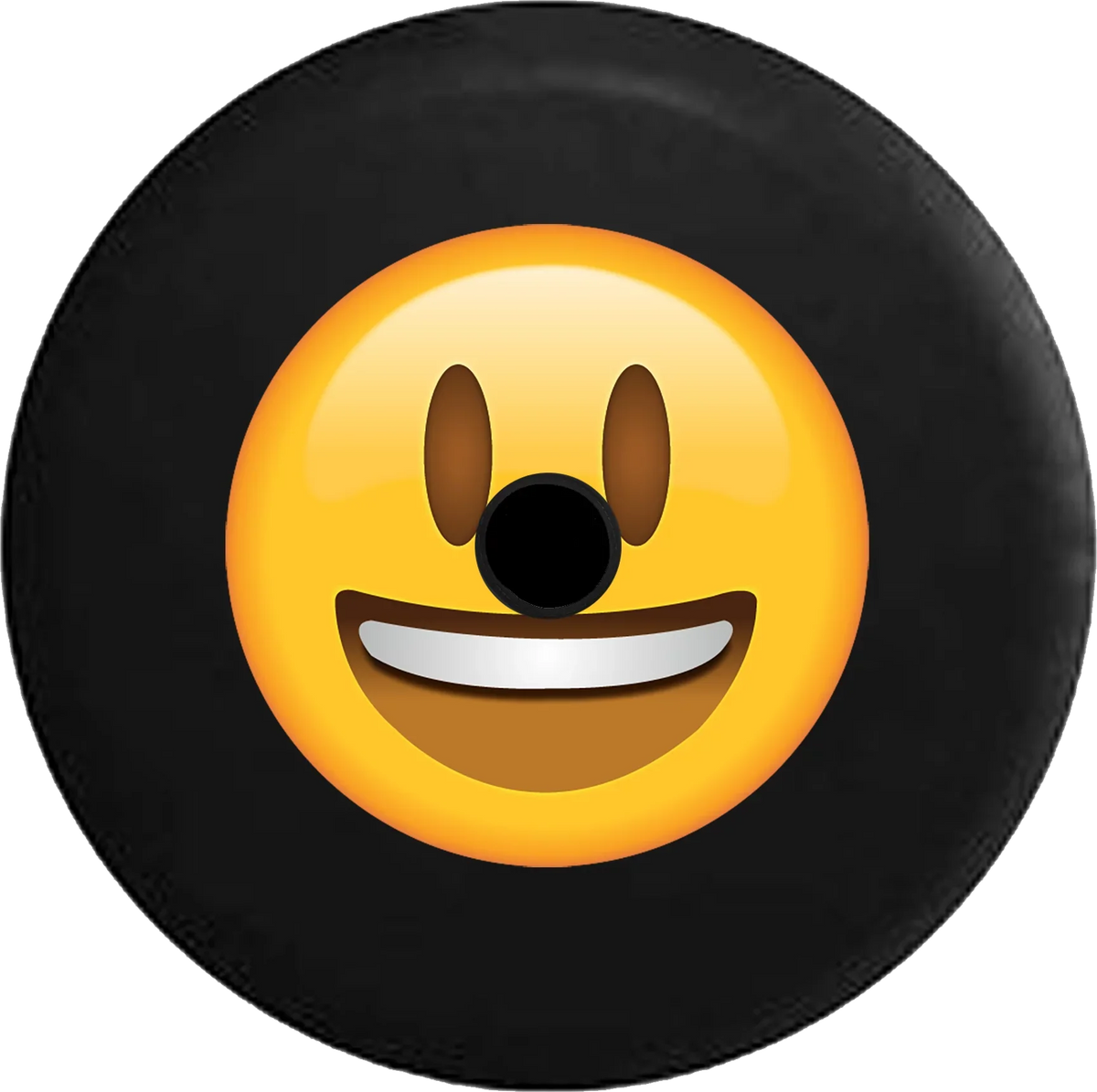 2018 2019 Wrangler JL Backup Camera Grinning Smiling Text Emoji Face Spare Tire Cover for Jeep RV 32 25mm