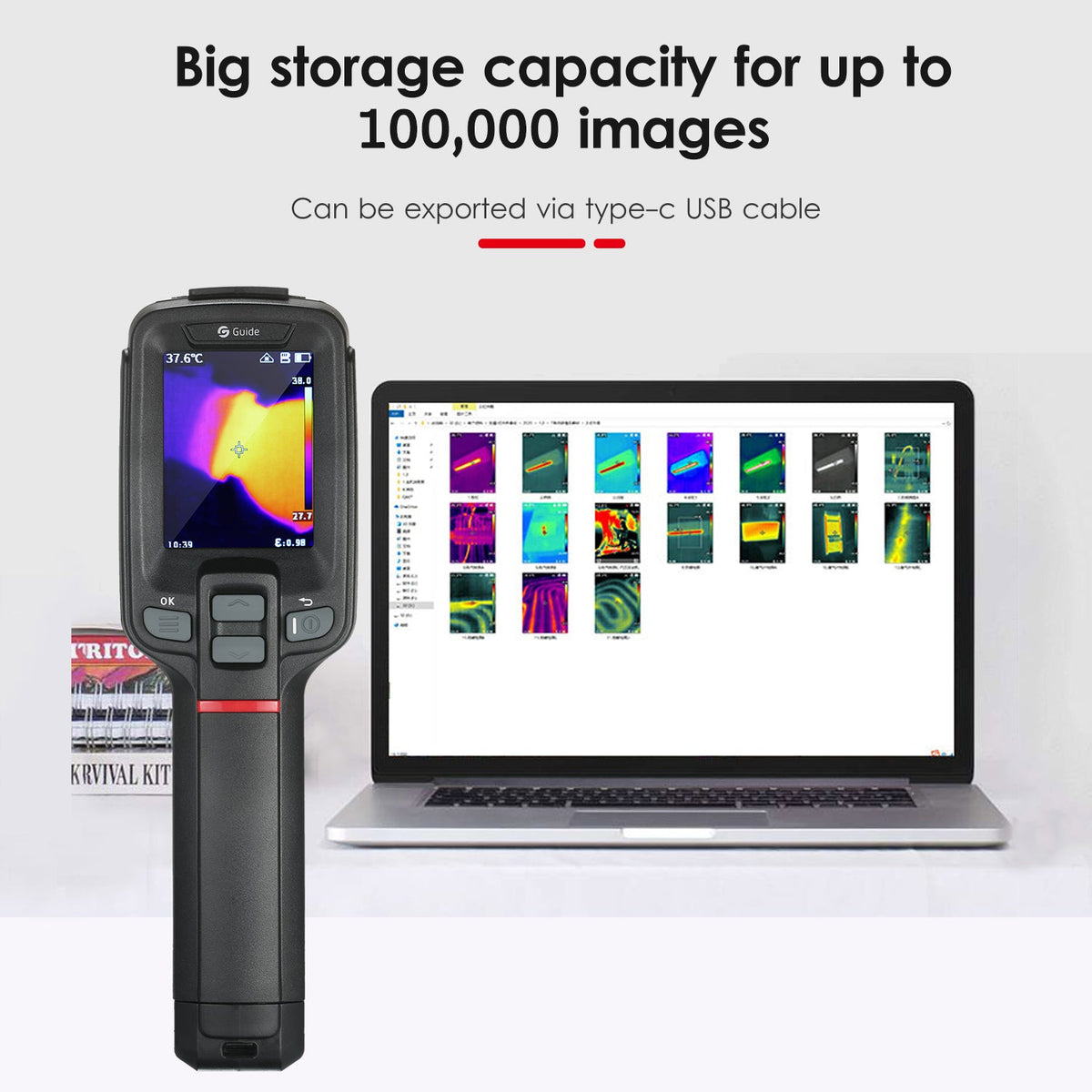 Guide Thermal Imager T120 Handheld Infrared Camera Resolution 120x90 Pixels Floor Heating Car PCB Hot Electrical Repair