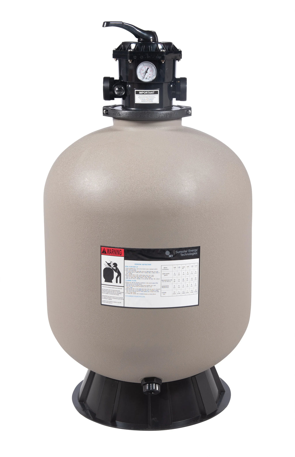 Sand Filter for Above-Ground Swimming Pool - 24 inch width