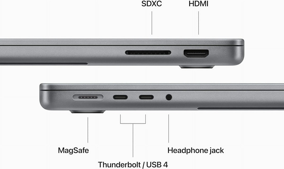 LaptopMac BookPro 14" M3 with 8-core CPU and 10-core GPU, 1TB SSD - Space Gray MTL83LL/A
