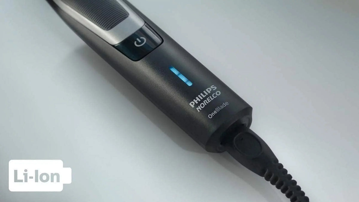 PHILIPS Norelco OneBlade Hybrid Styler Electric Trimmer & Shaver, QP6510 + OneBlade Body Kit, 3 Pieces, charcoal