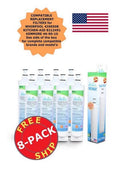 ZUMA Brand , Water and Ice Filter , Model # OPFW-RF300 , Compatible with Whirlpool® 4396510 - 8 Pack - Made in U.S.A.