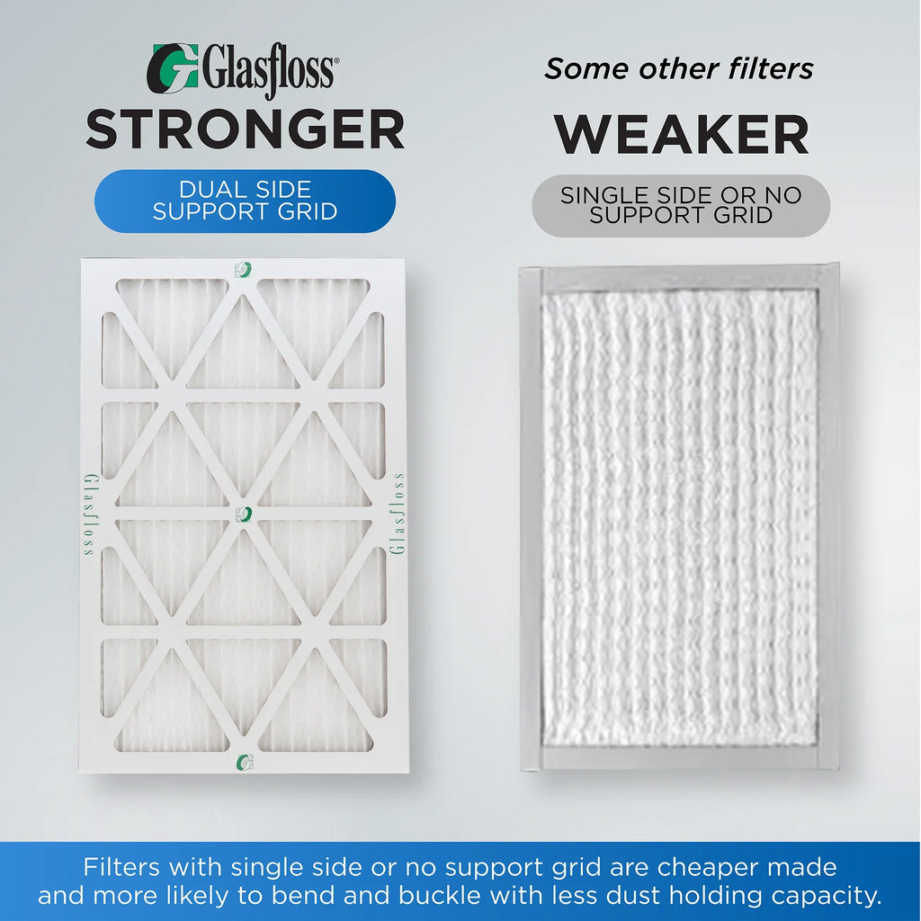 Exact Size: 19-3/8 x 23-3/8 x 7/8. Box of 4. Glasfloss ZL 20x24x1 MERV 10 Pleated AC Furnace Air Filters
