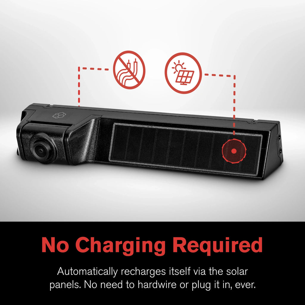 YADA 1080P Full HD Wireless Portable Backup Camera, App Controlled via Bluetooth and Wi-Fi on Phone, Solar Powered Wireless Charging, Universally Compatible, Easy Installation, ebony