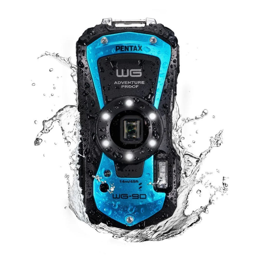 Ricoh Imaging PENTAX WG-90 All Weather Adventure Compact Camera with Tough Body Construction, Exceptional Image Quality and Underwater Shooting Mode (Blue)