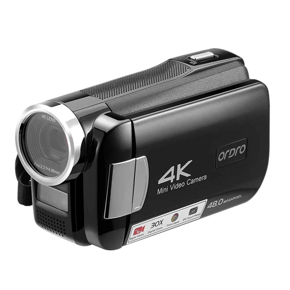 GoolRC AC2 4K Digital Video DV Recorder 48MP 30X Digital Zoom IR 3.0 inch IPS Touchscreen with Battery Remote Control Carry Bag