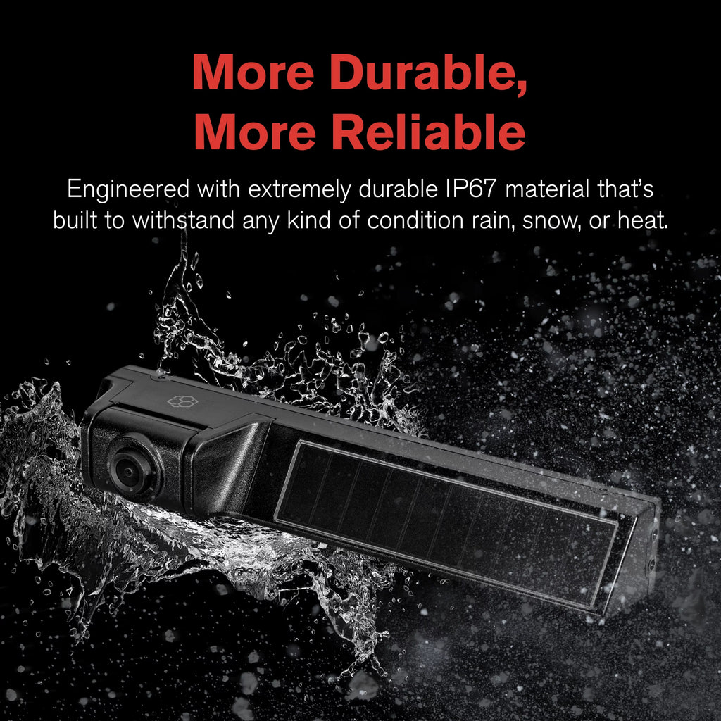 YADA 1080P Full HD Wireless Portable Backup Camera, App Controlled via Bluetooth and Wi-Fi on Phone, Solar Powered Wireless Charging, Universally Compatible, Easy Installation, ebony