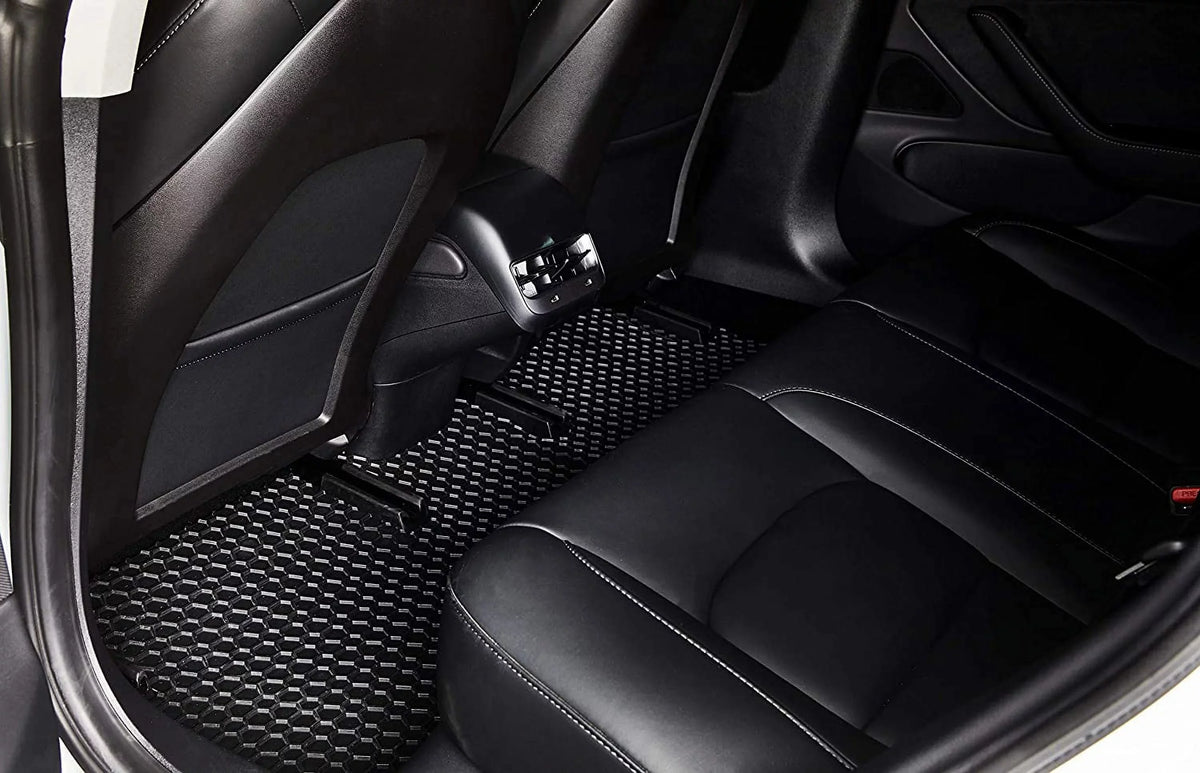 TOUGHPRO Cargo/Trunk Mats Accessories Compatible with Tesla Model Y 7 Seater 3rd Row Down All Weather Heavy Duty Custom Fit dark Rubber 2022