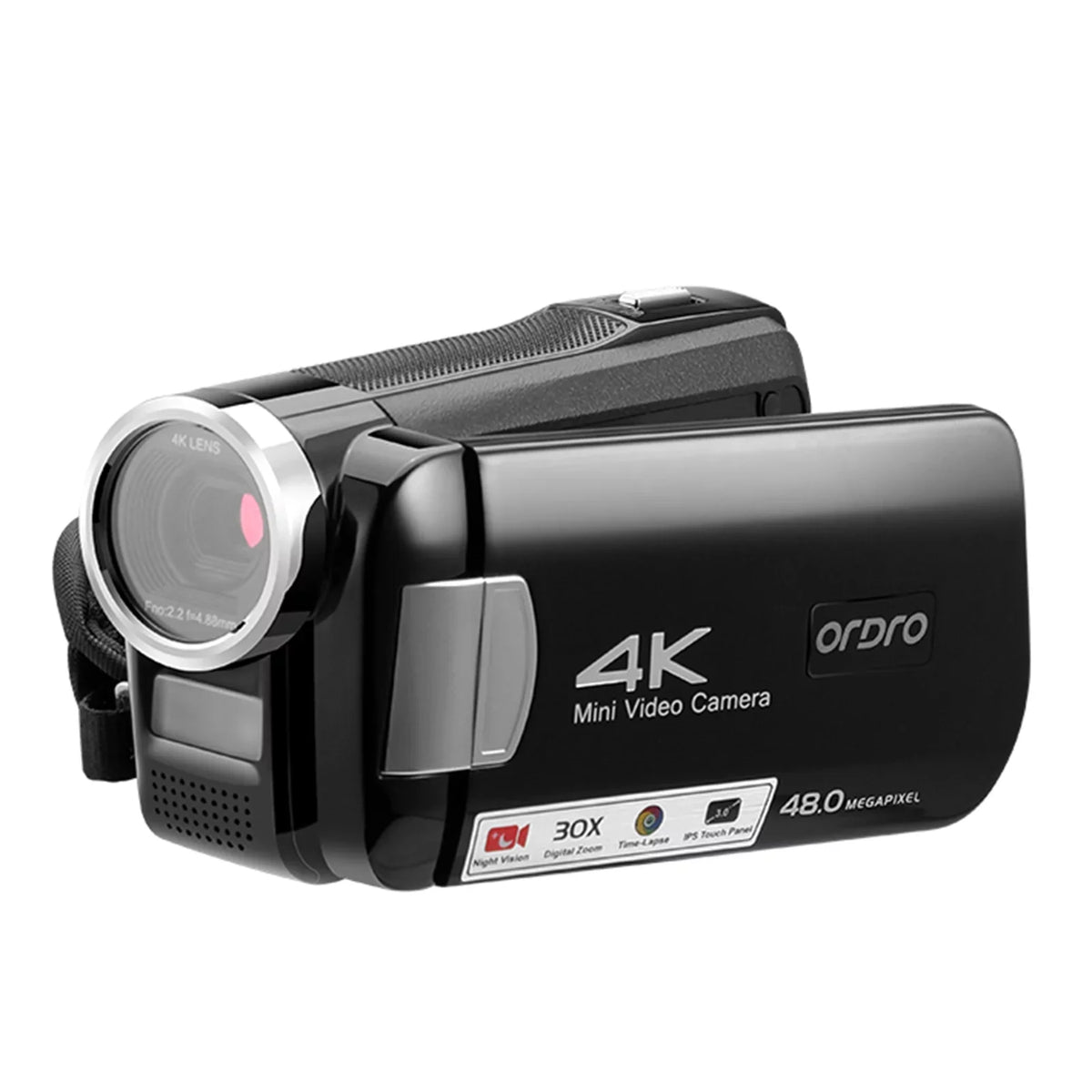 GoolRC AC2 4K Digital Video DV Recorder 48MP 30X Digital Zoom IR 3.0 inch IPS Touchscreen with Battery Remote Control Carry Bag