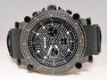 XL charcoal JoJino Rubber Band Diamond Watch 50mm