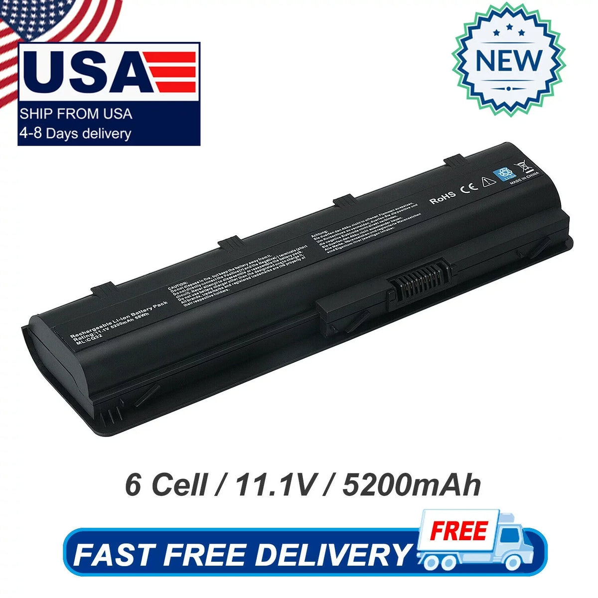Laptop Battery For  Compaq Presario CQ42 CQ57 CQ56 CQ72 DM4 MU06 MU09 G62
