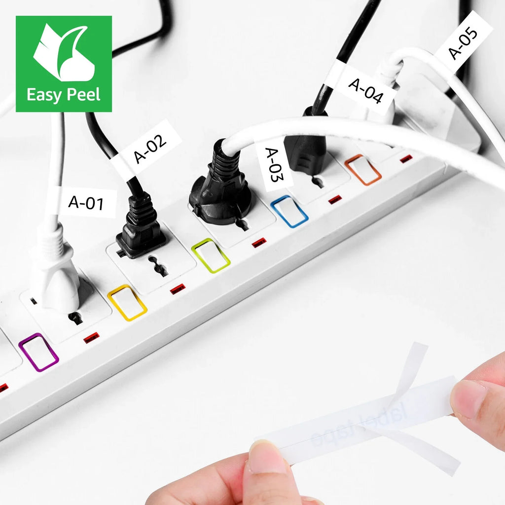 GREENCYCLE 50PK Compatible for Brother P-touch 12mm x 8m ebony on White TZ TZe TZ-FX231 TZe-FX231 TZe-231 TZ-231 Flexible ID Cable Wire Label Tape