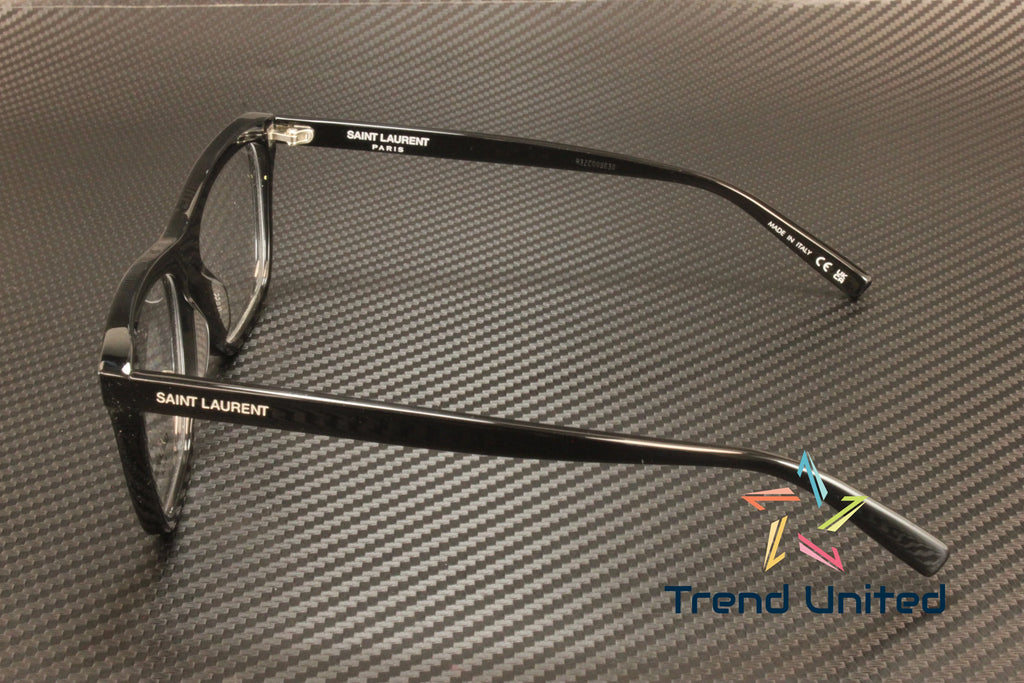 SAINT LAURENT SL 481 001 Rectangular Squared charcoal 55 mm Men's Eyeglasses
