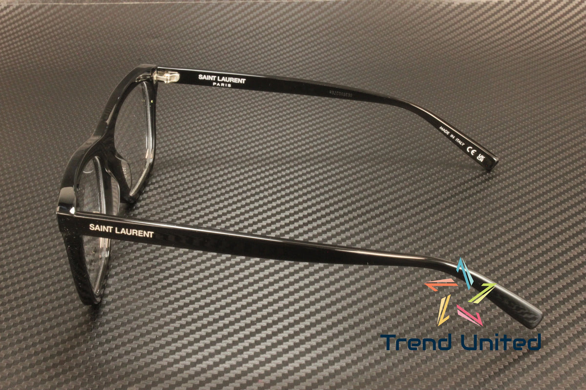 SAINT LAURENT SL 481 001 Rectangular Squared charcoal 55 mm Men's Eyeglasses