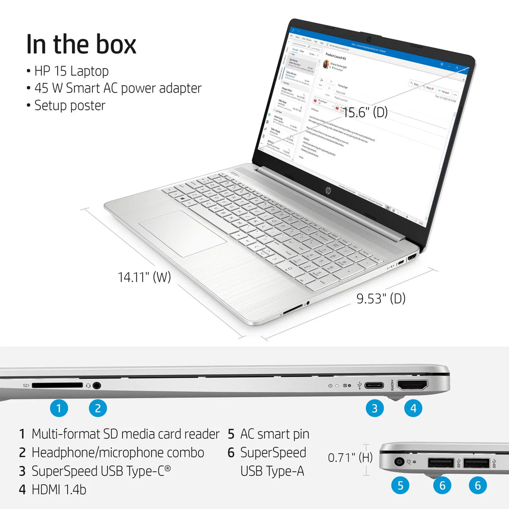 Restored  15-dy2715ds 15.6" FHD Touchscreen Laptop  Core i3-1125G4 2.0GHz 8GB RAM 256GB SSD Windows 11 Home (Refurbished)