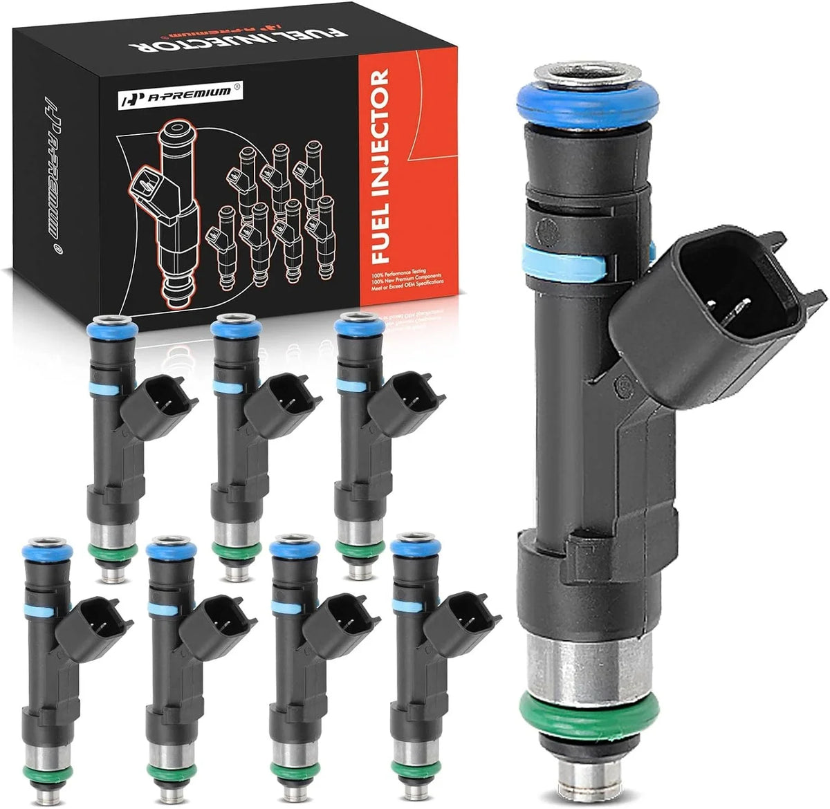 A-Premium Fuel Injectors Compatible with  Crown Victoria 2006-2011, Crown Victoria 2006-2011 & Lincoln Town Car 2006-2011 & Mercury Grand Marquis 2006-2011, V8 4.6L, Set of 8, Replace# 0280158089