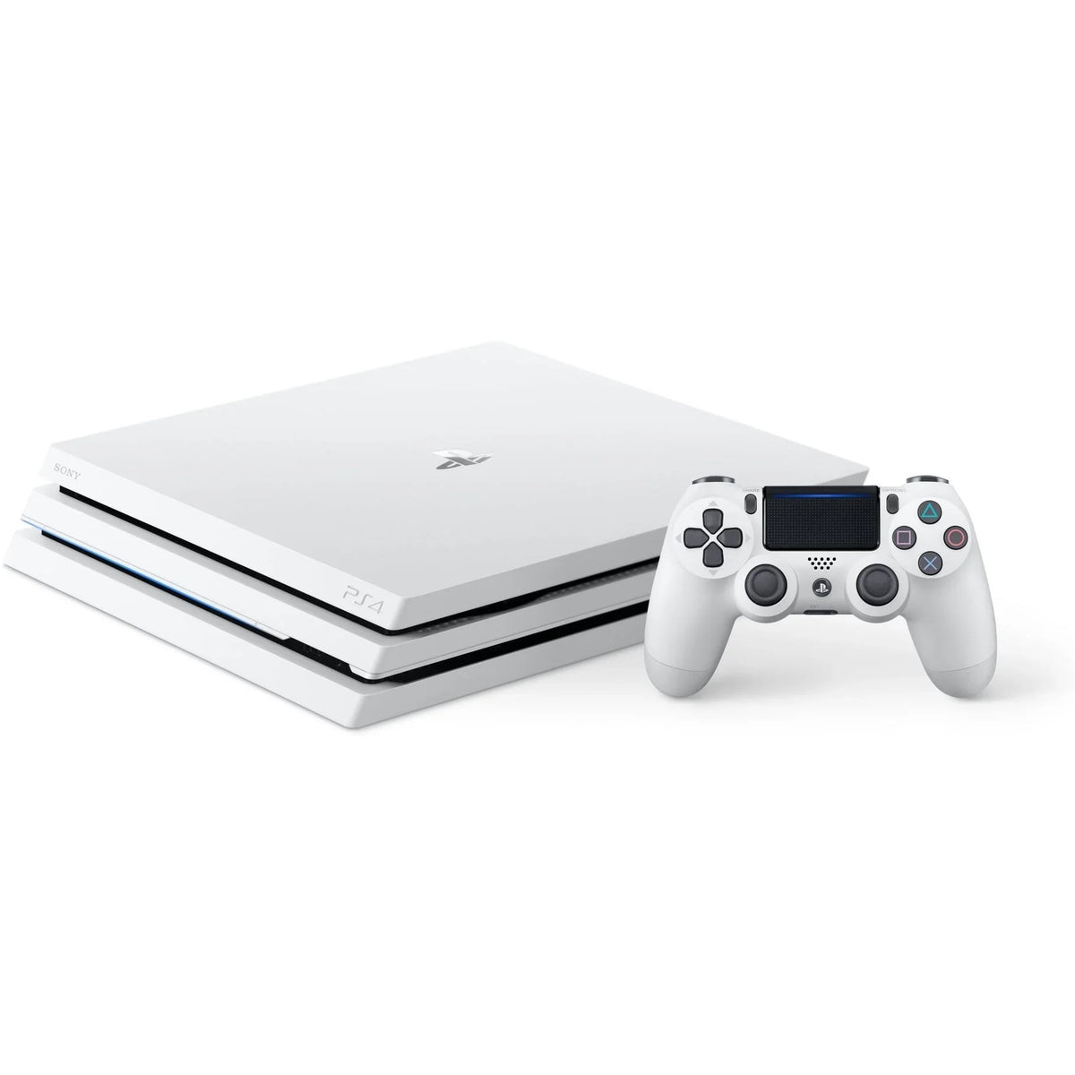 Pre-Owned  PlayStation 4 Pro 1TB Gaming Console White with Charging Dock Headset Bolt Axtion
