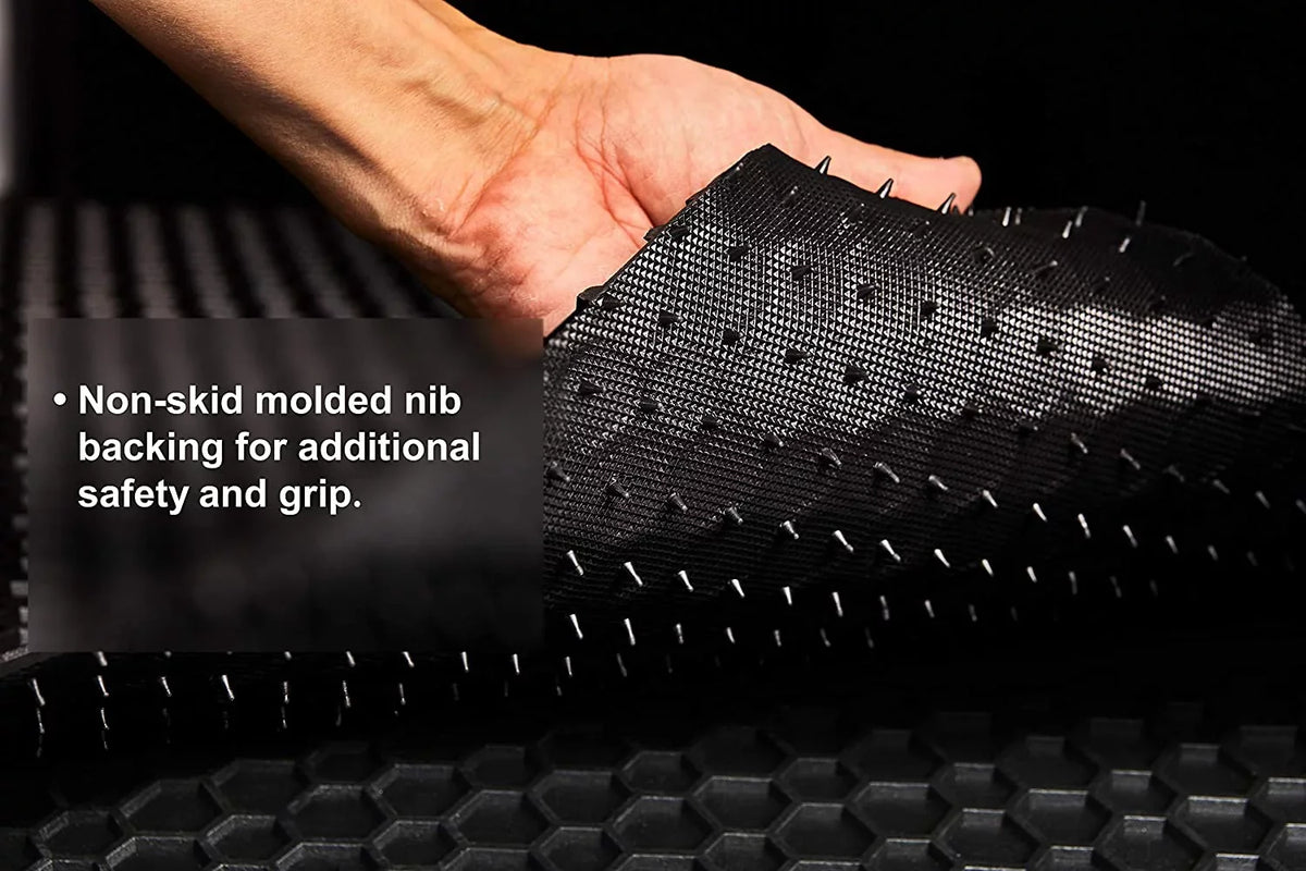TOUGHPRO Cargo/Trunk Mats Accessories Compatible with Tesla Model Y 7 Seater 3rd Row Down All Weather Heavy Duty Custom Fit dark Rubber 2022