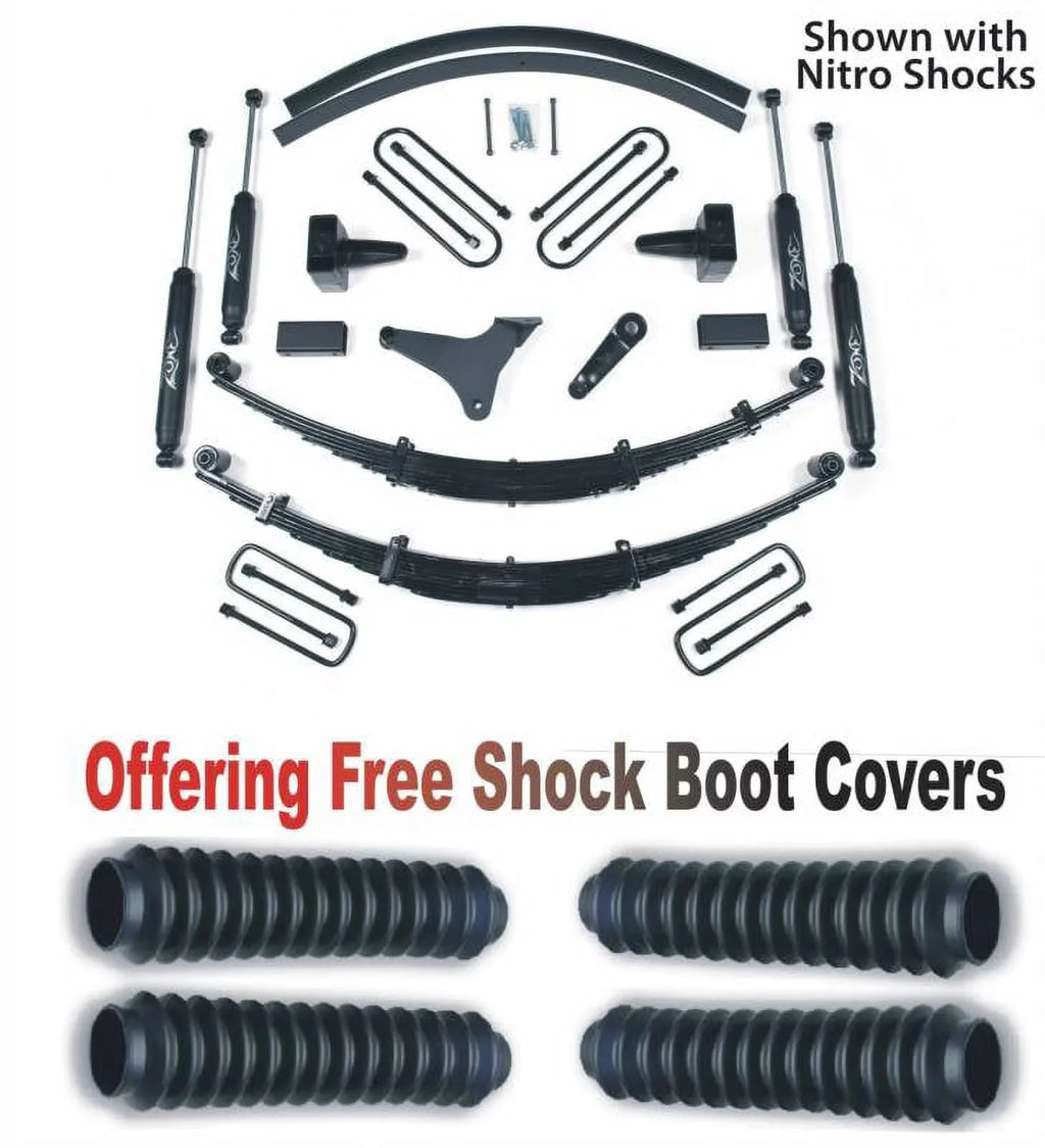 Zone OffRoad 1999  F250 4WD 6in Suspension System With Free Boot Protectors ZONF44N