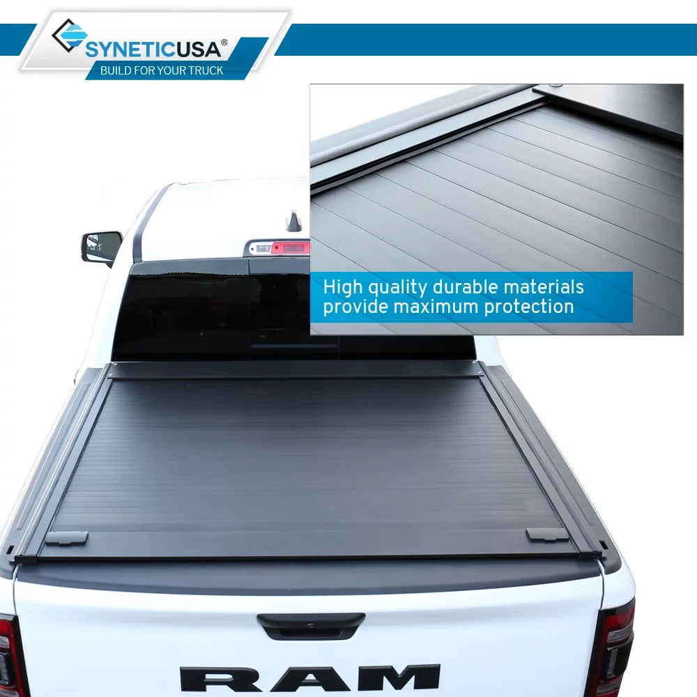For 2007-2021  Tundra 5.5ft Truck Bed Waterproof Retractable Hard Tonneau Cover Hard Aluminum Low Profile Design