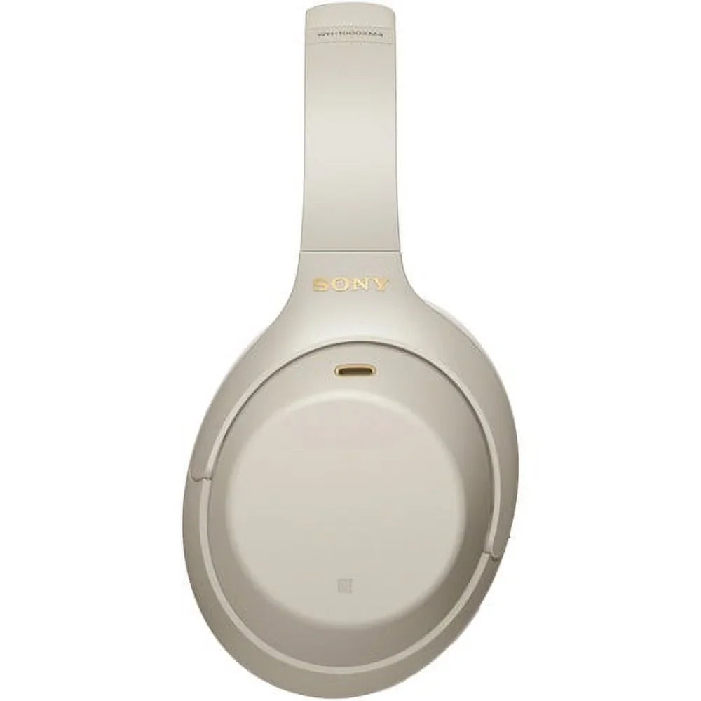 WH-1000XM4 Wireless Noise-Canceling Over-Ear Headphones (Silver) +pixicloth
