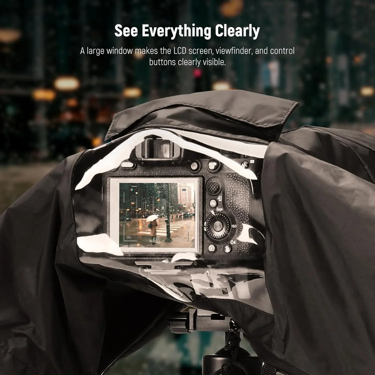 NEEWER Camera Rain Cover, Mini Size Durable Nylon Raincoat Compatible with    DSLR Mirrorless Vlog Camera