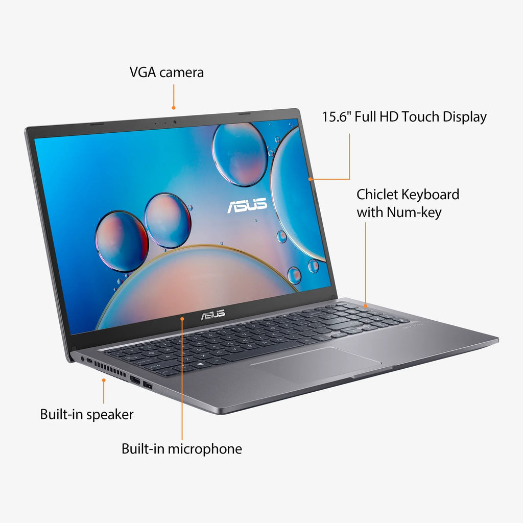 Restored  Vivobook 15.6” FHD Touch PC Laptop,  Core i5-1135G7, 8GB, 512GB, Win 11 Home, F515EA-WH52 (Refurbished)