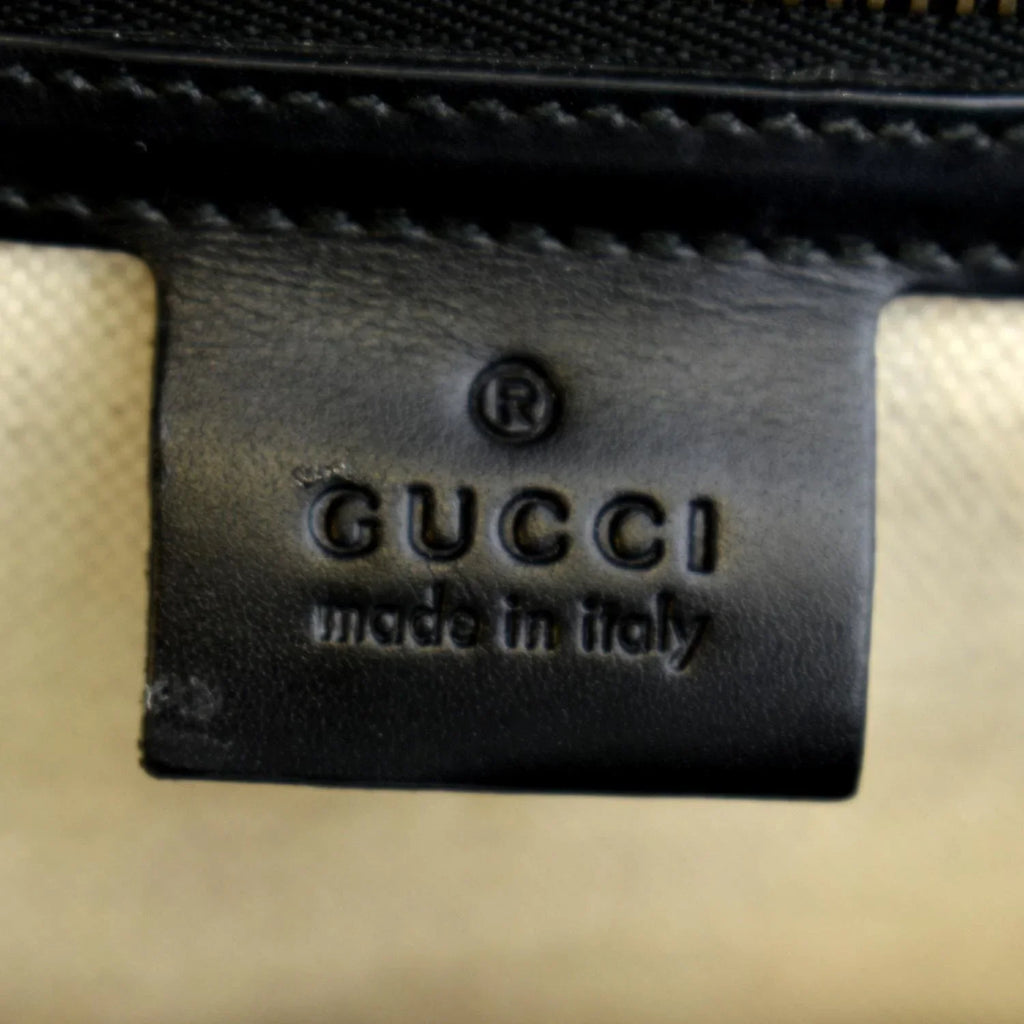 Pre-owned GUCCI Knight Malaga Kid Heart Medium Leather Crossbody Bag ebony 431777
