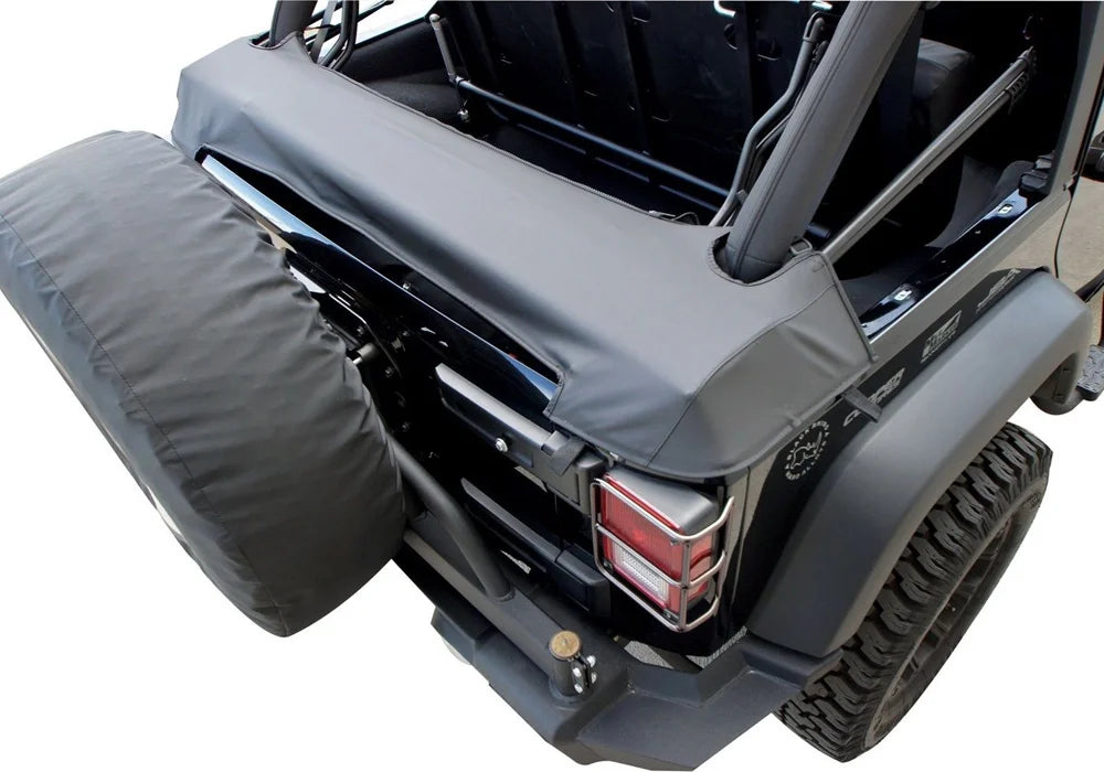 Rampage by RealTruck 960035 Soft Top Storage Boot For Factory & Replacement Soft Tops On 2007-2018 Jeep Wrangler JK 2-Door, ebony Diamond
