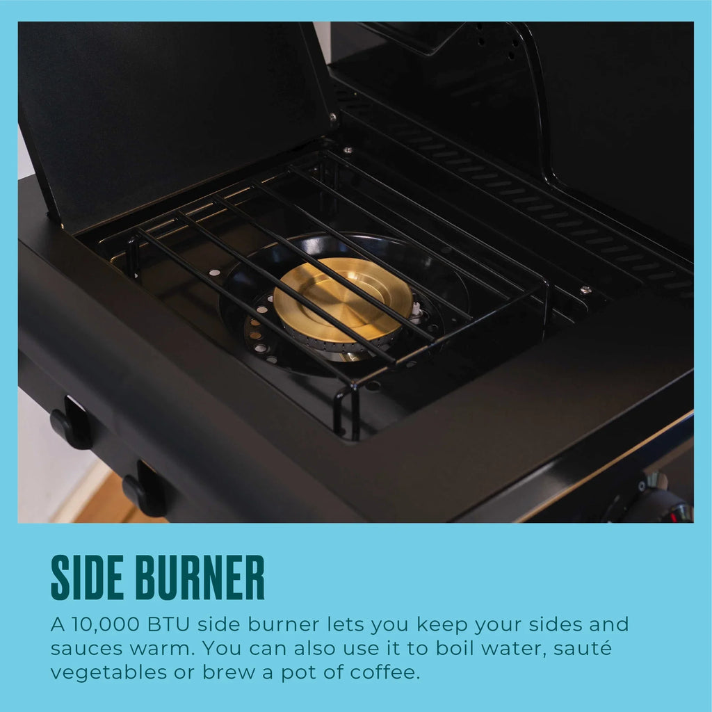 Char-Broil Pro Series™ 4-Burner Gas Grill and Griddle with Side Burner