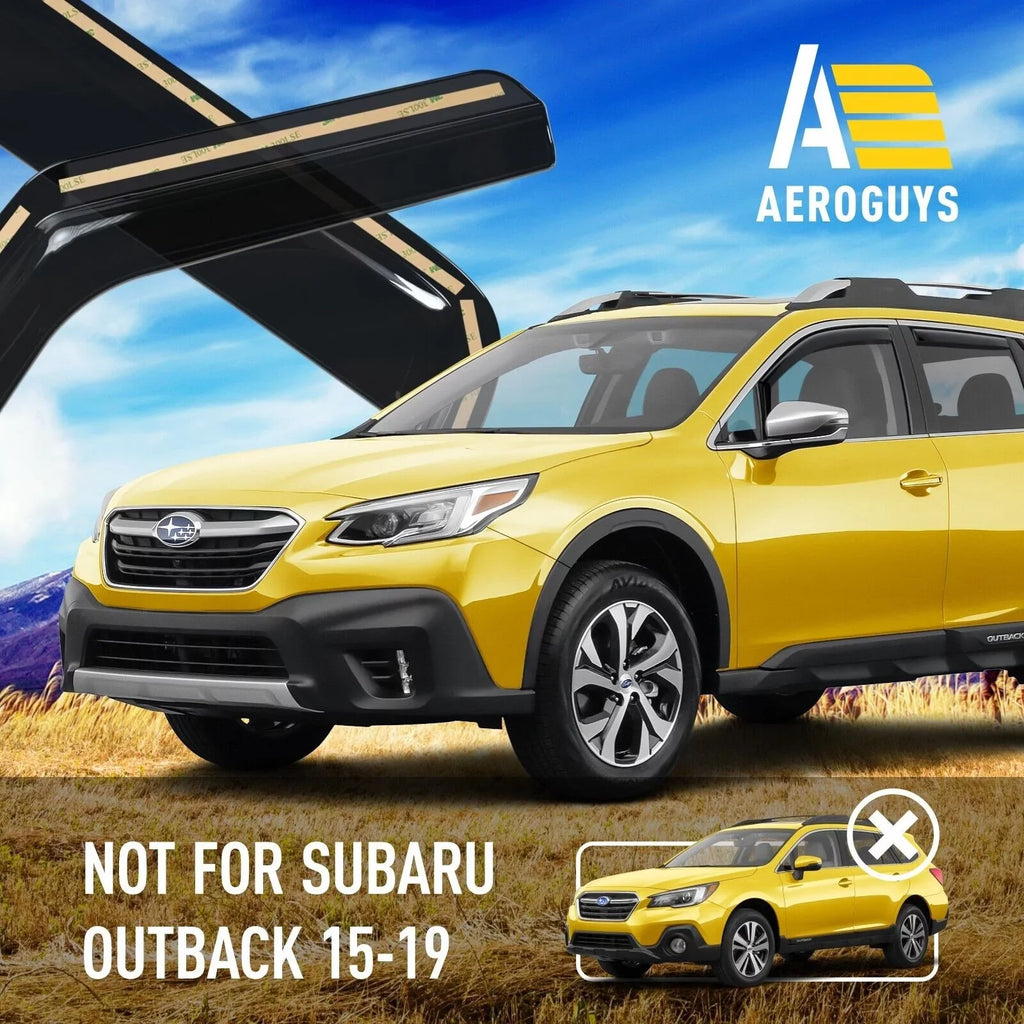 AG0268. AEROGUYS In-Channel Window Deflectors Extra Durable Window Visors Rain Guards Fit for Subaru Outback 2020-2024, Sun Visors, Wind Deflectors, Vent Visors, Car Accessories - 4pcs