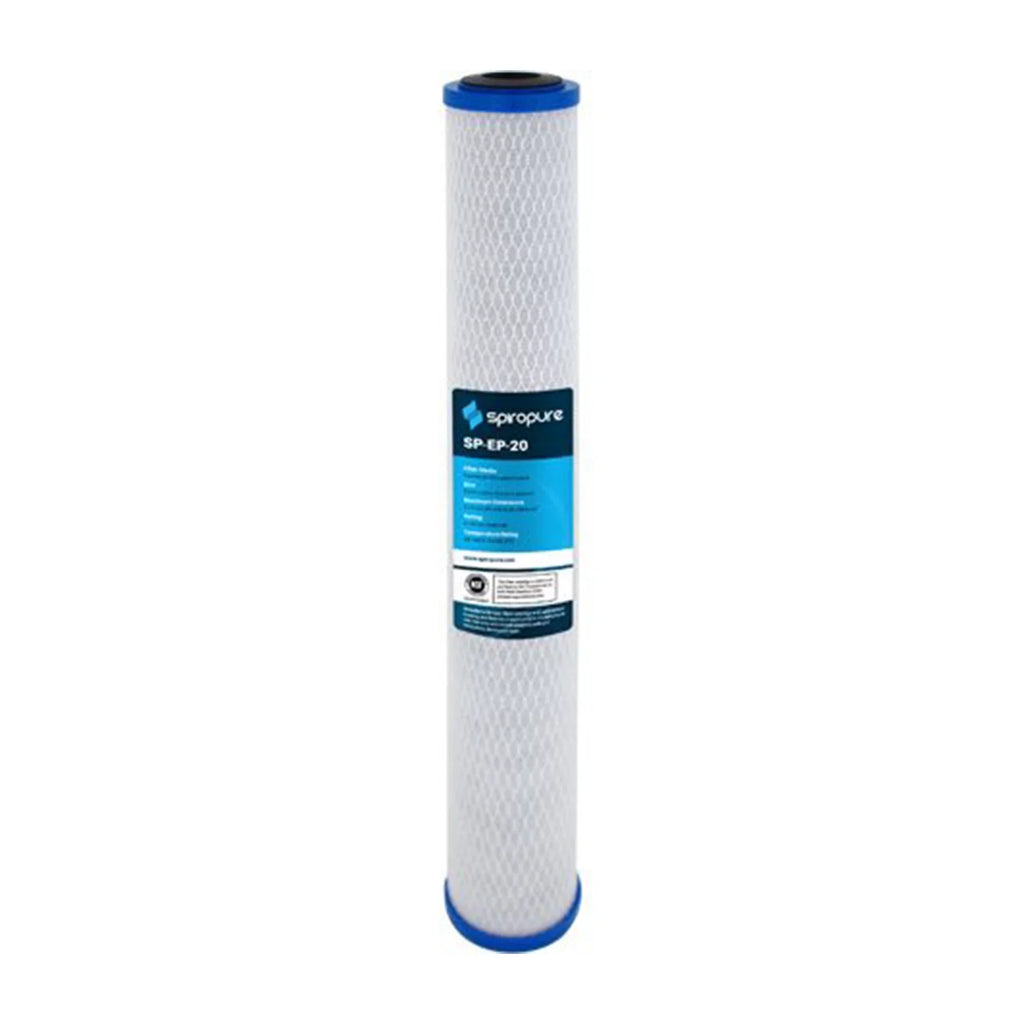 SpiroPure SP-EP-20 20 x 2.5 1 inch Carbon Water Filter Replacement, 6 Pack