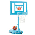 Danrelax 44" Pool Basketball Hoop with 32"x23" polyvinyl chloride Backboard, Size 5 Ball, Blue